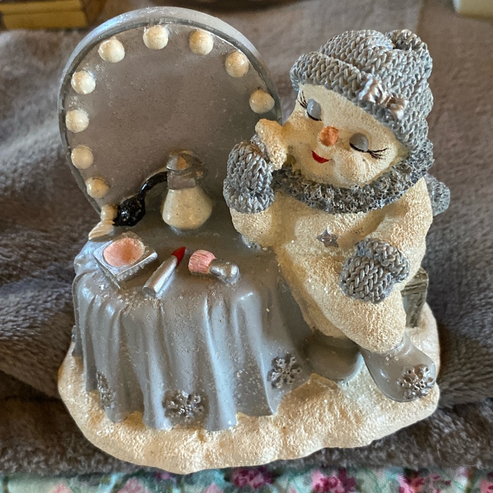 ☃️❄️Vintage Snow Buddies “Miss Thing” Vanity Figurine ❄️☃️
